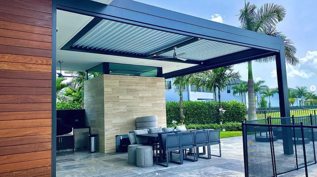 Kitchen + LED pergola